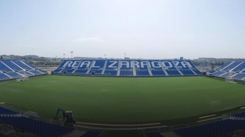 El Ibercaja Estadio, listo para su inauguración oficial.