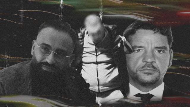 De izquierda a derecha, Simone 'El Inmortal', un detenido italiano en una operación de secuestro y Nicola 'El Infame'.