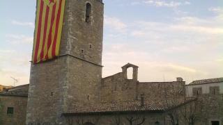 Campanario de la iglesia de Sant Llorenç de Morunys, en Lleida.