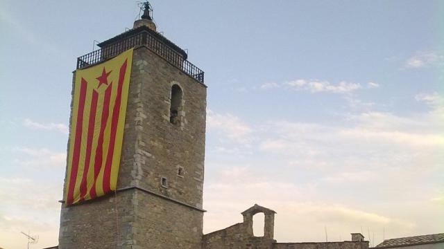 Campanario de la iglesia de Sant Llorenç de Morunys, en Lleida.