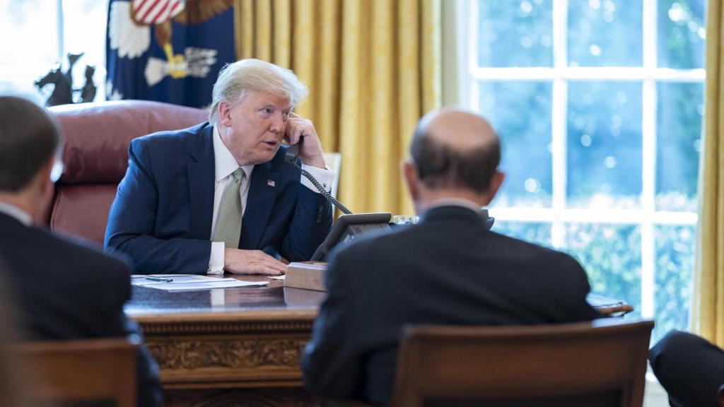 Imagen de archivo de Donald Trump en el despacho oval de la Casa Blanca.