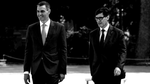 El presidente del Gobierno, Pedro Sánchez y el presidente de la Generalitat de Catalunya, Salvador Illa