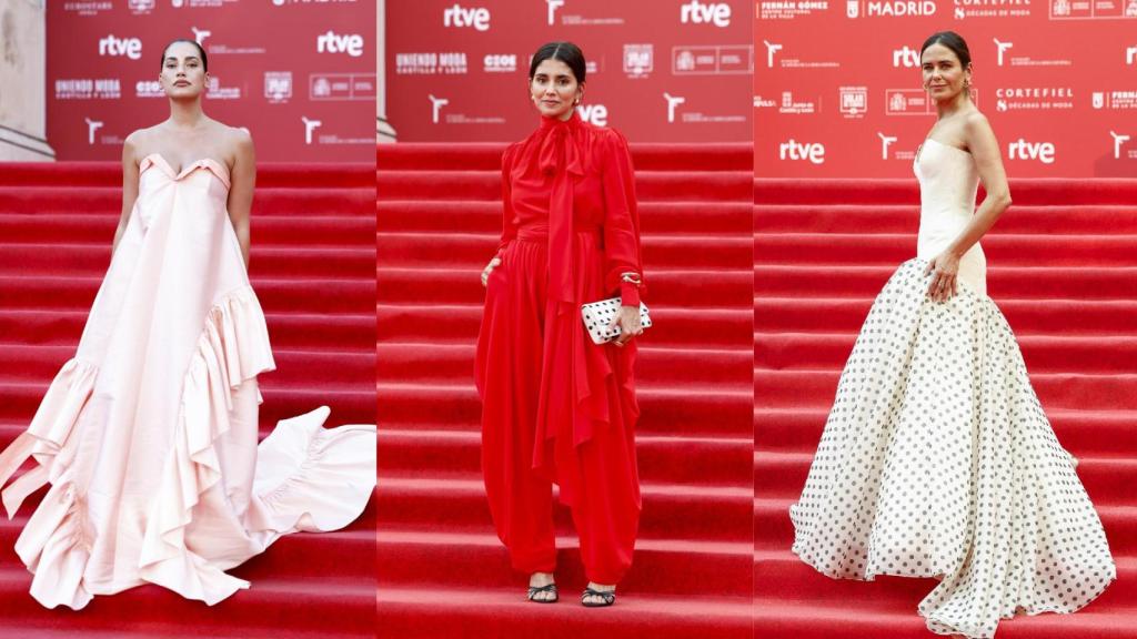 Lorena Durán, María G. de Jaime y Elena Sánchez, en la alfombra roja de los Premios.