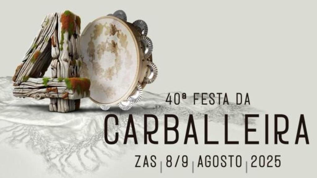 Cartel del 40 aniversario de la Festa da Carballeira de Zas