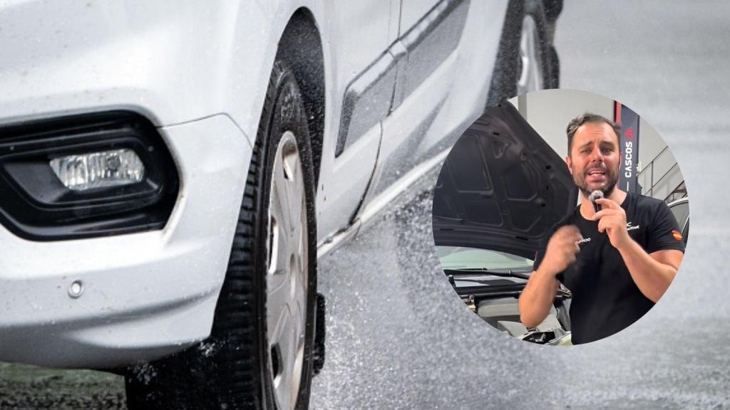 Composición de un vehículo y Javier Cortez.