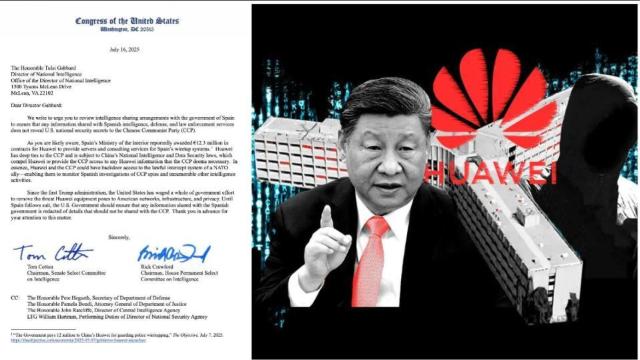 La misiva dirigida a la jefa de Inteligencia de la Casa Blanca.