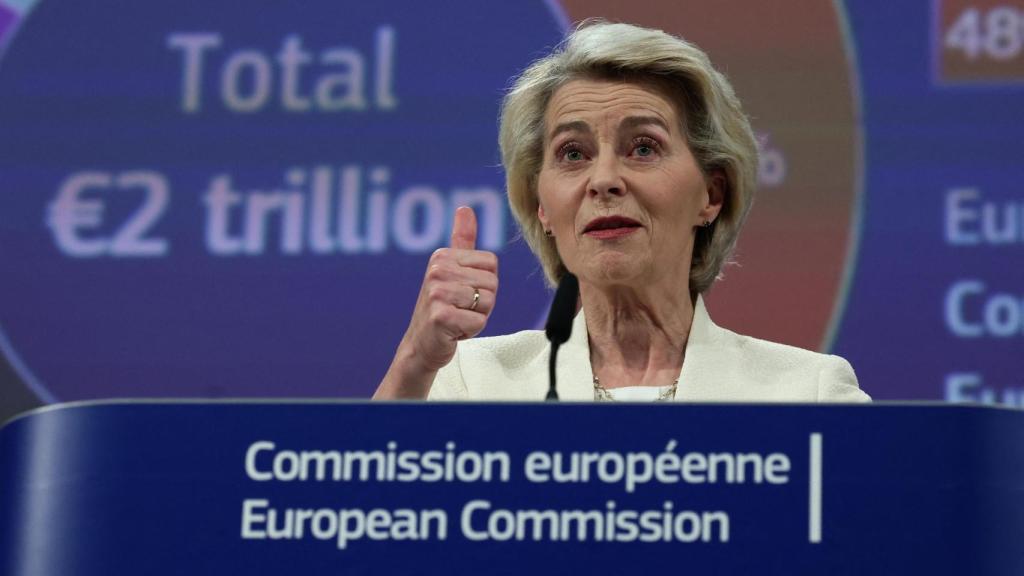 La presidenta de la Comisión, Ursula von der Leyen, durante la presentación del presupuesto plurianual de Bruselas