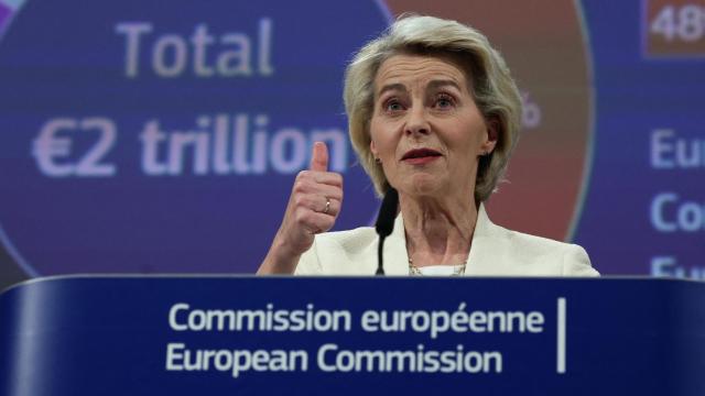 La presidenta de la Comisión, Ursula von der Leyen, durante la presentación del presupuesto plurianual de Bruselas