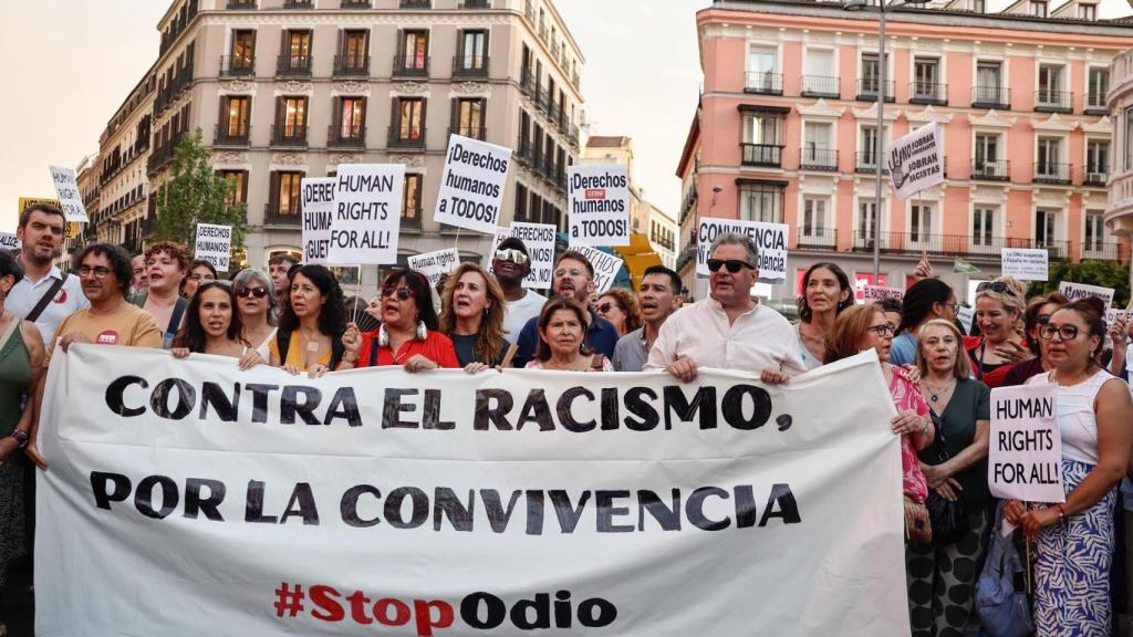 Concentración contra la escalada de odio en Torre Pacheco en Madrid.