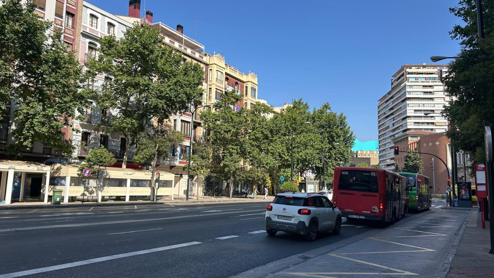 El paseo Pamplona, en Zaragoza.