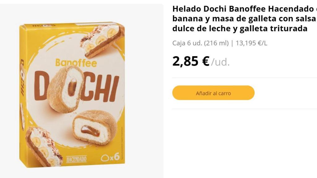 Helado Dochi Banoffee.