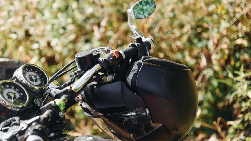 Casco de una motocicleta