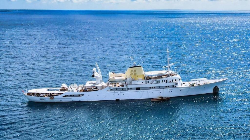 El yate propiedad de los Onassis.