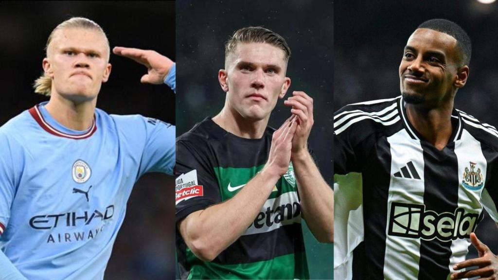 Haaland, Gyökeres e Isak.