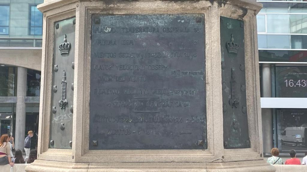 Inscripción a los pies del Obelisco