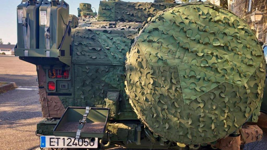 Parte trasera de Vamtac con el camuflaje de Saab