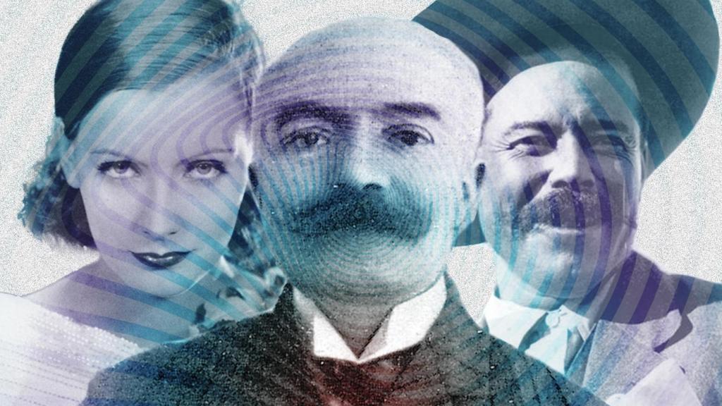 Greta Garbo, Emilio Salgari y Pancho Villa. Diseño: Rubén Vique