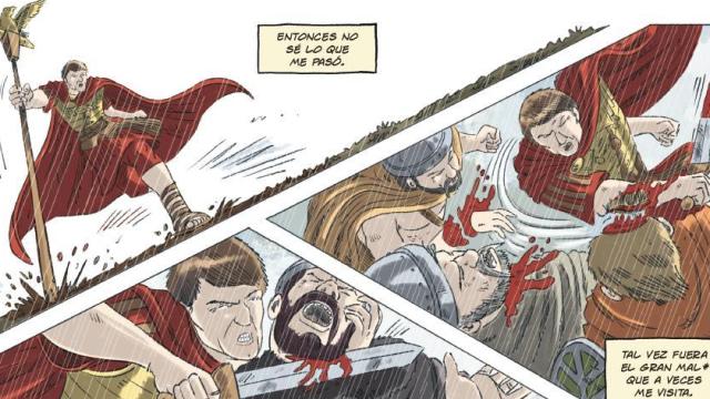 Una de las viñetas del cómic 'Yo, Julio César', de Alfred de Montesquiou y Névil. Foto: Reservoir Books