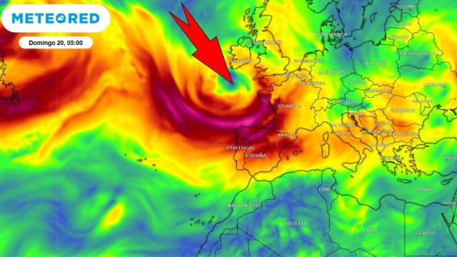 La borrasca en altura que afecta a España. Meteored.
