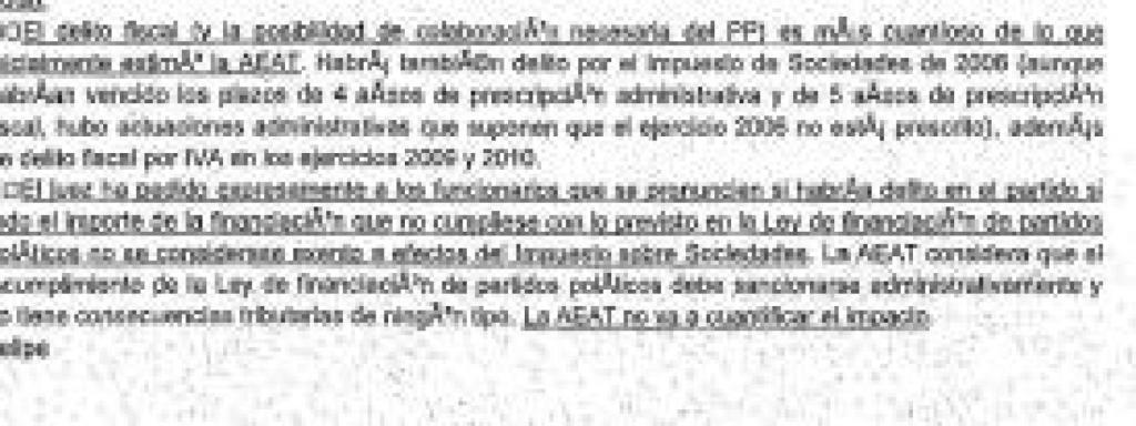 Correo sobre las diligencias de la Audiencia Nacional relativas a la sede de Génova.