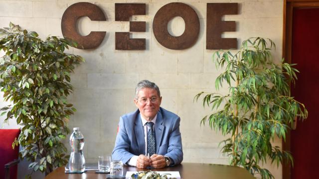 Carlos Magdaleno, durante una entrevista con El Español - Noticias de Castilla y León en la sede de CEOE Valladolid