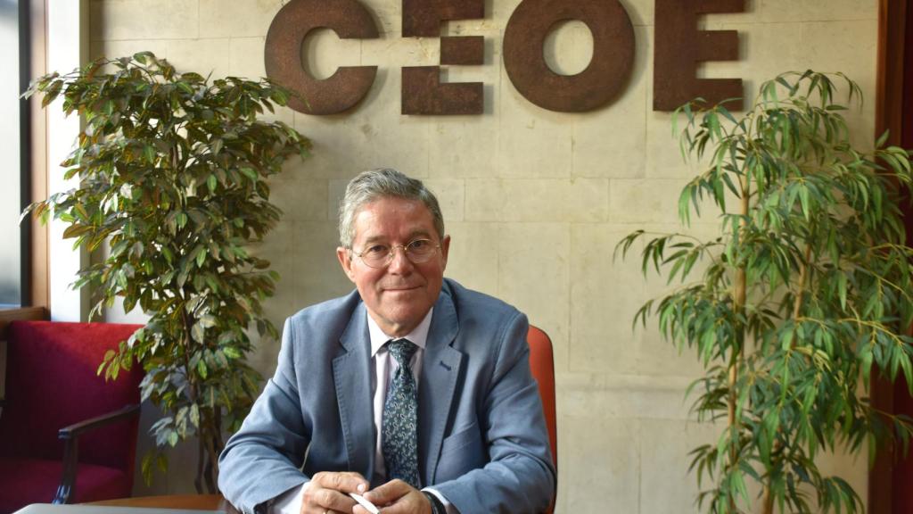 Carlos Magdaleno, durante una entrevista con El Español - Noticias de Castilla y León en la sede de CEOE Valladolid