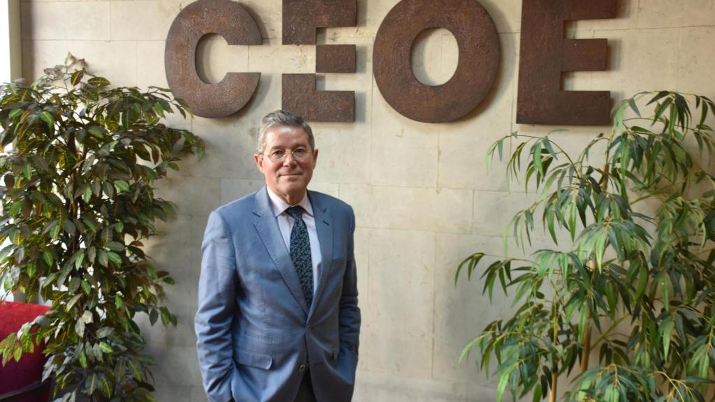 Carlos Magdaleno, durante una entrevista con El Español - Noticias de Castilla y León en la sede de CEOE Valladolid