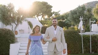 Noelia López y Roberto Jiménez ya son marido y mujer: el álbum privado de su boda en Atenas y los detalles de un vestido de novia que no compite con el paisaje