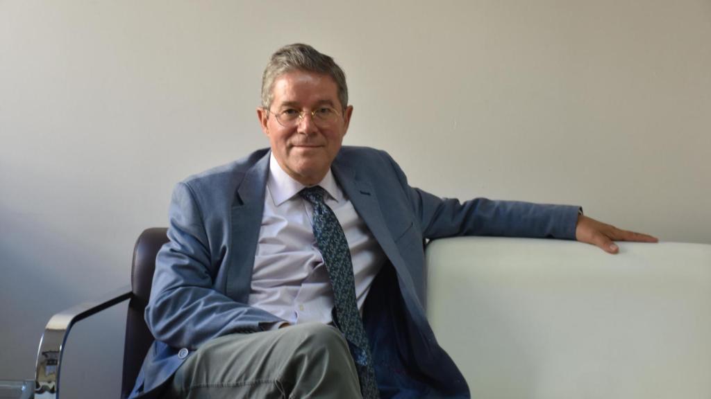 Carlos Magdaleno, durante una entrevista con El Español - Noticias de Castilla y León en la sede de CEOE Valladolid