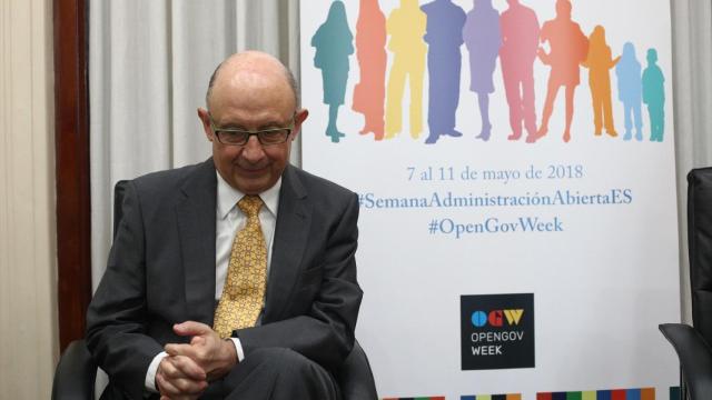 El exministro de Hacienda Cristóbal Montoro, durante un acto celebrado enmayo de 2018.