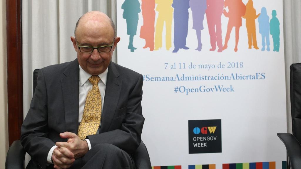 El exministro de Hacienda Cristóbal Montoro, durante un acto celebrado enmayo de 2018.