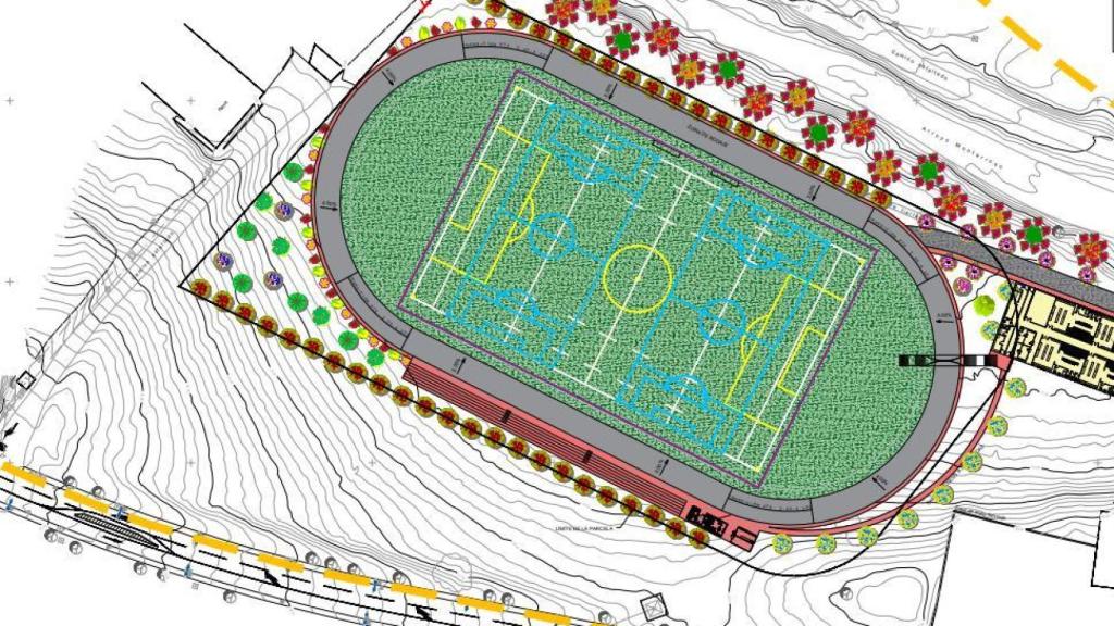 Infografía del nuevo parque periurbano deportivo de Estepona.