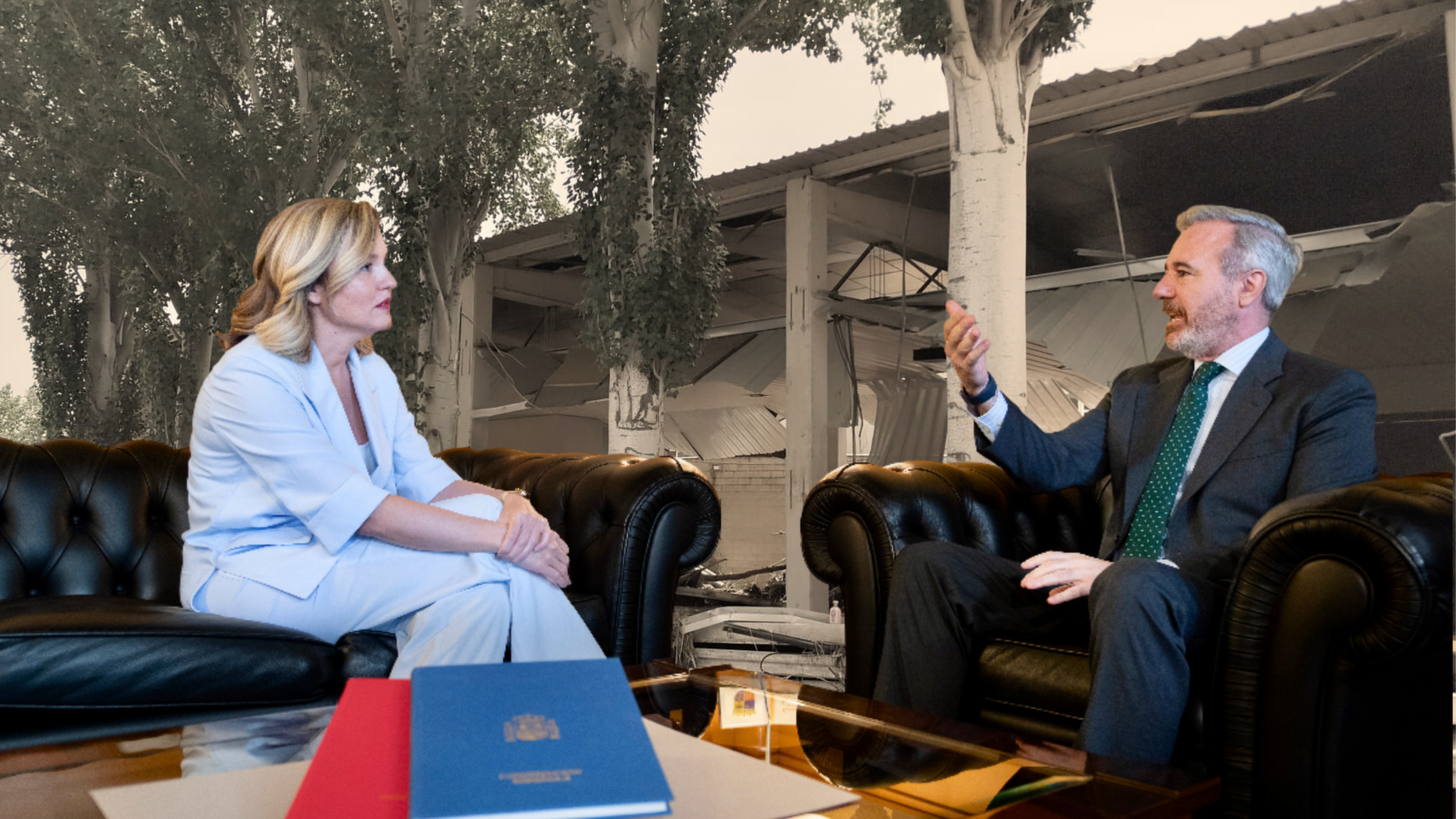 Pilar Alegría y Jorge Azcón.