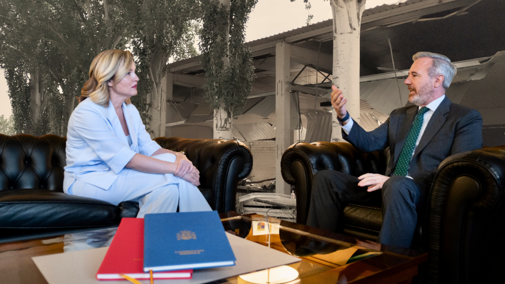 Pilar Alegría y Jorge Azcón.