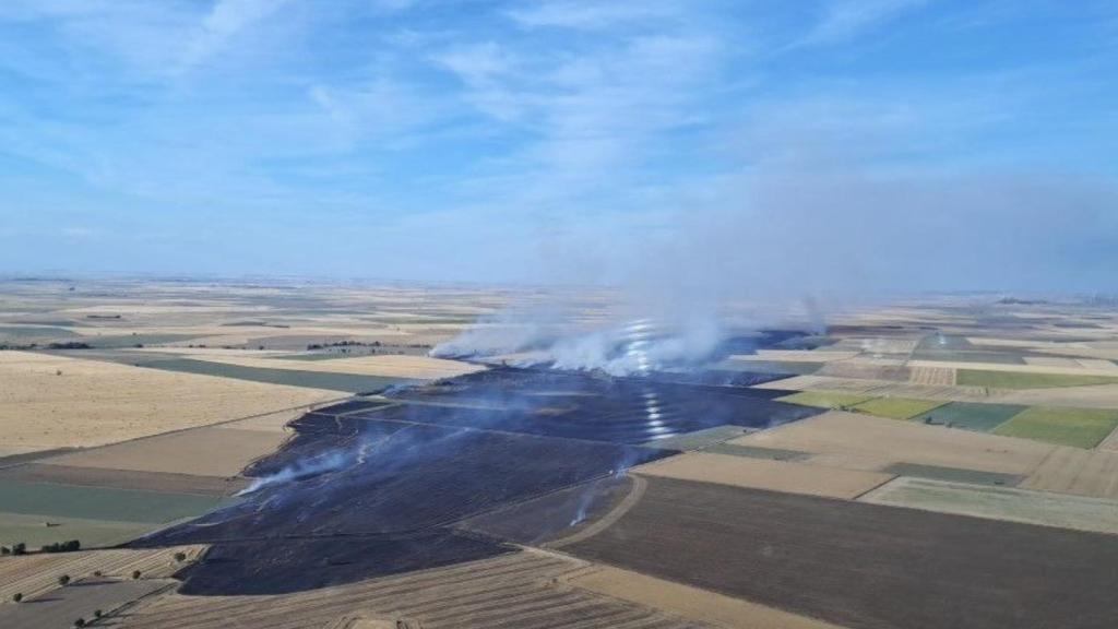 Incendio en Montealegre de Campos