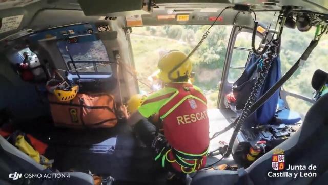 Intervención realizada esta tarde por el grupo de rescate en la Garganta de Chilla, en Gredos
