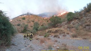Imagen del incendio de Lubrín, en la provincia de Almería.
