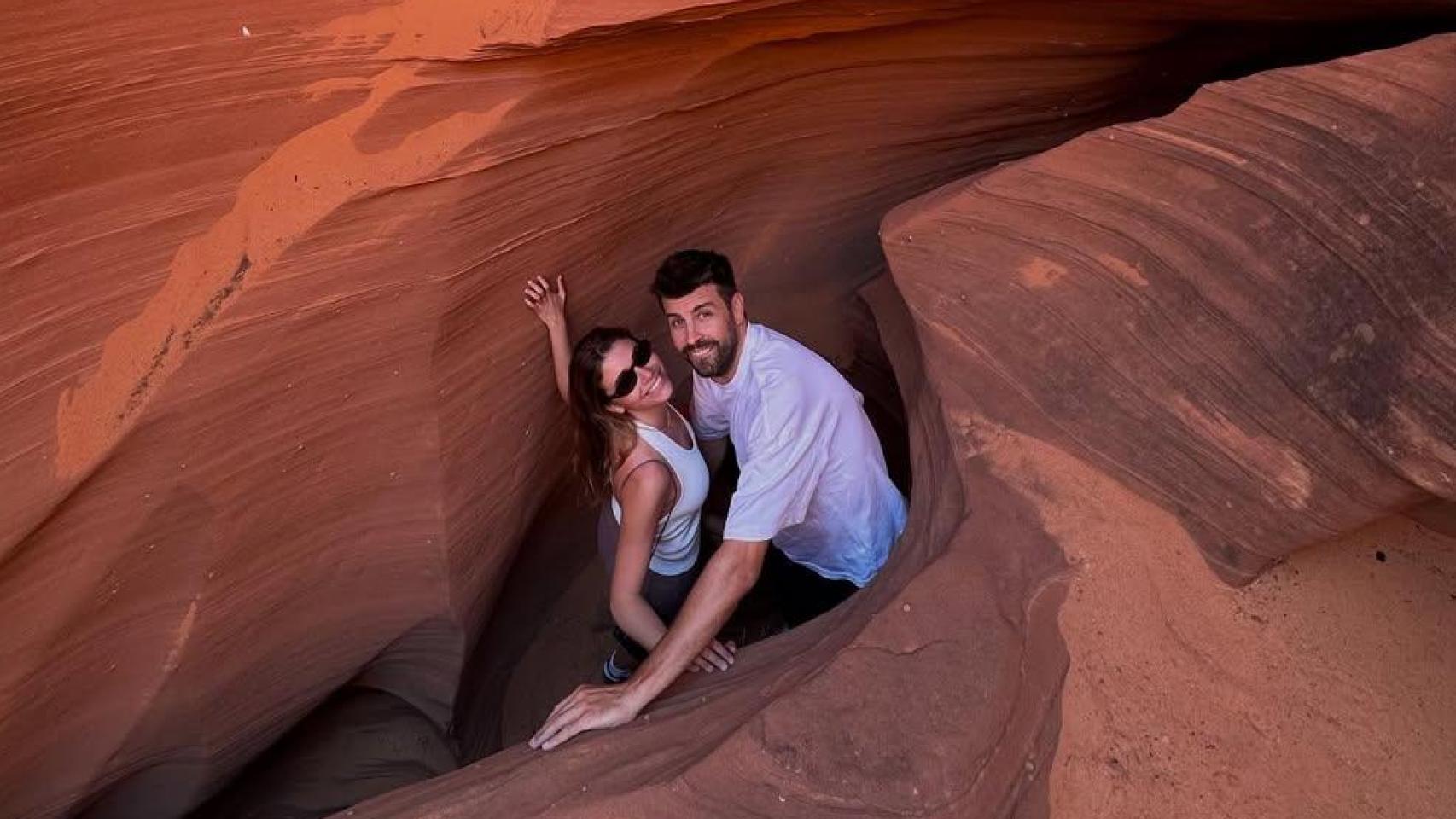 Piqué y Clara Chía, en una imagen de sus redes sociales durante sus vacaciones en Estados Unidos.