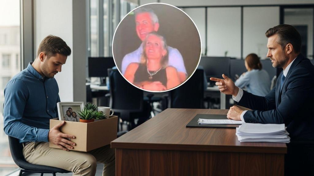 Un jefe despidiendo a un empleado.