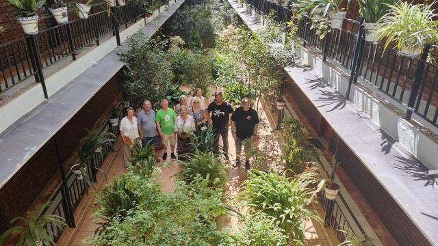 Visita al patio del edificio Vilda