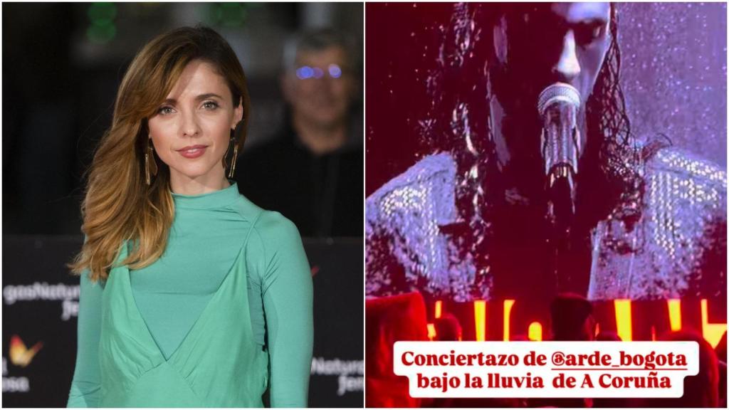 La actriz Leticia Dolera disfruta del concierto de Arde Bogotá en A Coruña