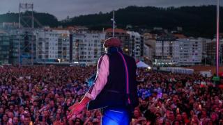 Juan Luis Guerra en su concierto en Sanxenxo