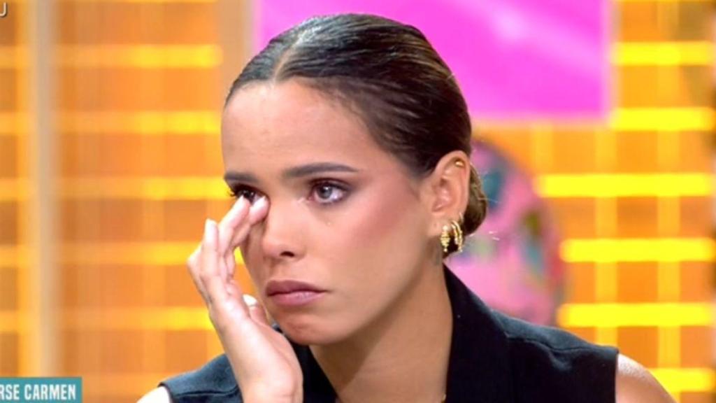 Gloria Camila en el programa 'Fiesta' sobrepasada con la situación.