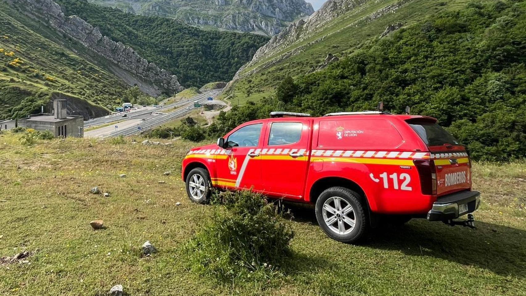 Un vehículo de los Bomberos de la Diputación de León en una imagen de archivo