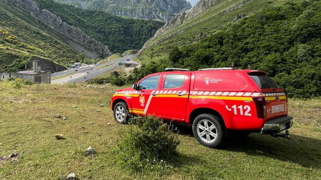 Un vehículo de los Bomberos de la Diputación de León en una imagen de archivo