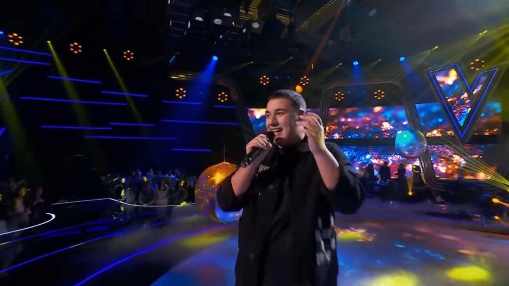 Emilio Barrul en la gala final de La Voz Kids