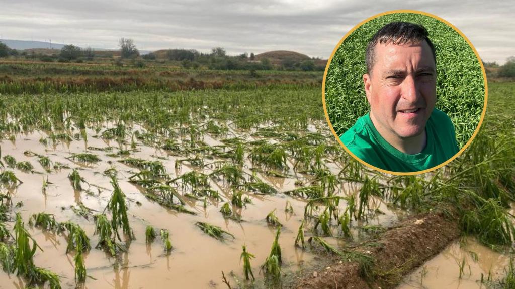 Jesús Marco, con sus cultivos de fondo.