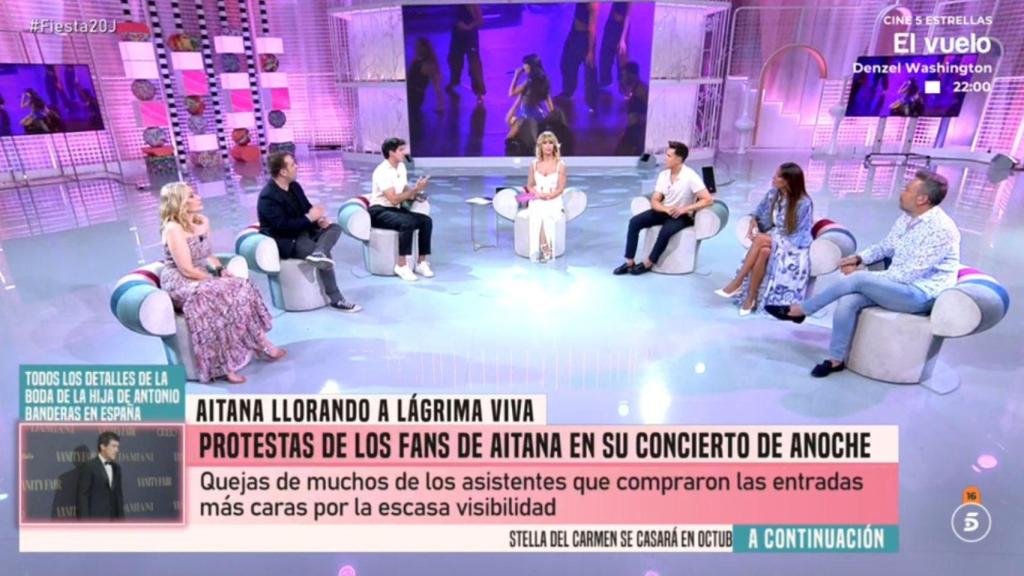 Colaboradores en plató.