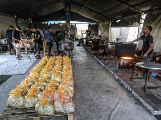Trabajadores de  World Central Kitchen en Gaza.