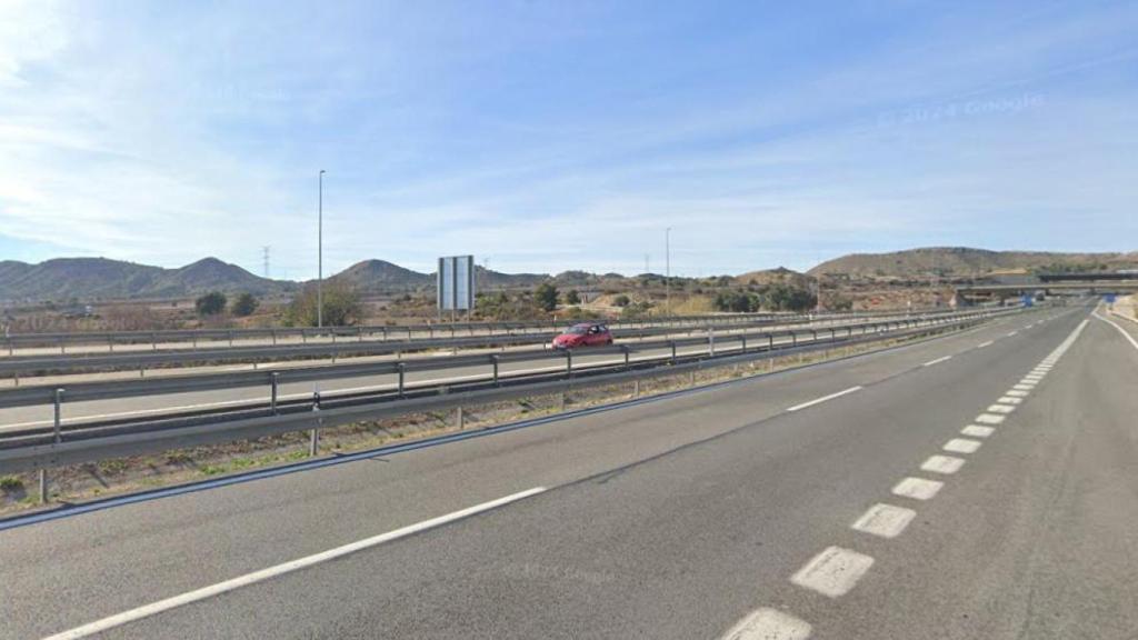 La A-31 a la altura de Monforte Del Cid.